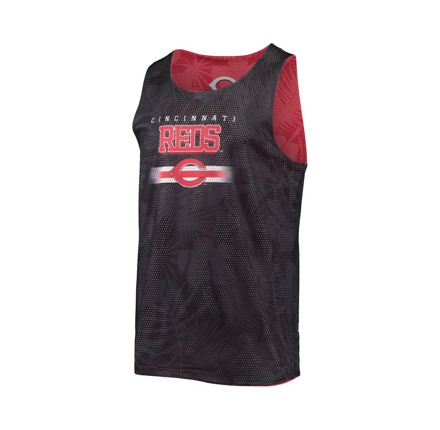Men's Red Cincinnati Reds Floral Reversible Mesh Tank Top