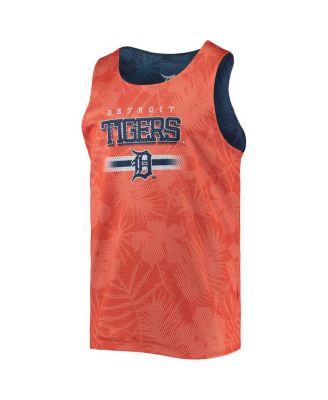 Men's Navy Detroit Tigers Floral Reversible Mesh Tank Top