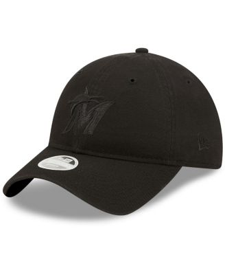 Women's Miami Marlins Black on Black Core Classic II 9TWENTY Adjustable Hat