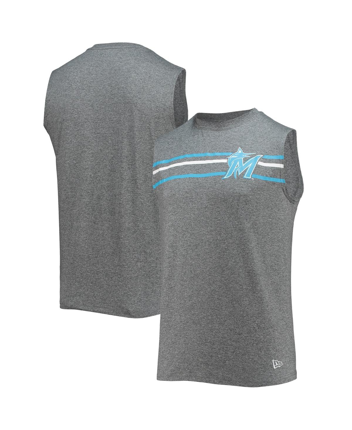 Men's New EraMiami Marlins Muscle Tank Top - Gray