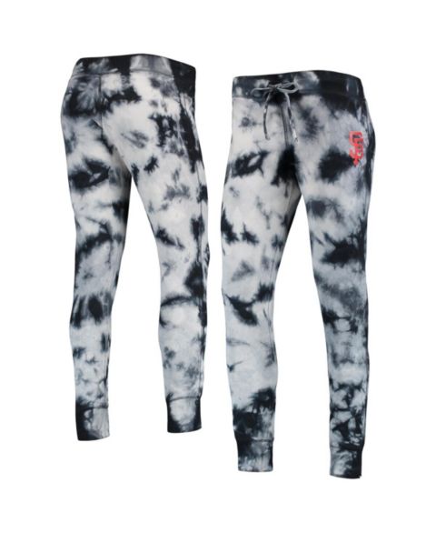 Женские брюки New Era Black San Francisco Giants Tie-Dye Jogger
