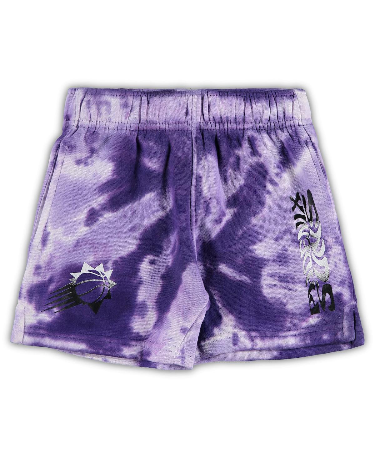 Outerstuff Babies' Preschool White, Purple Phoenix Suns Santa Monica Shorts In White,purple