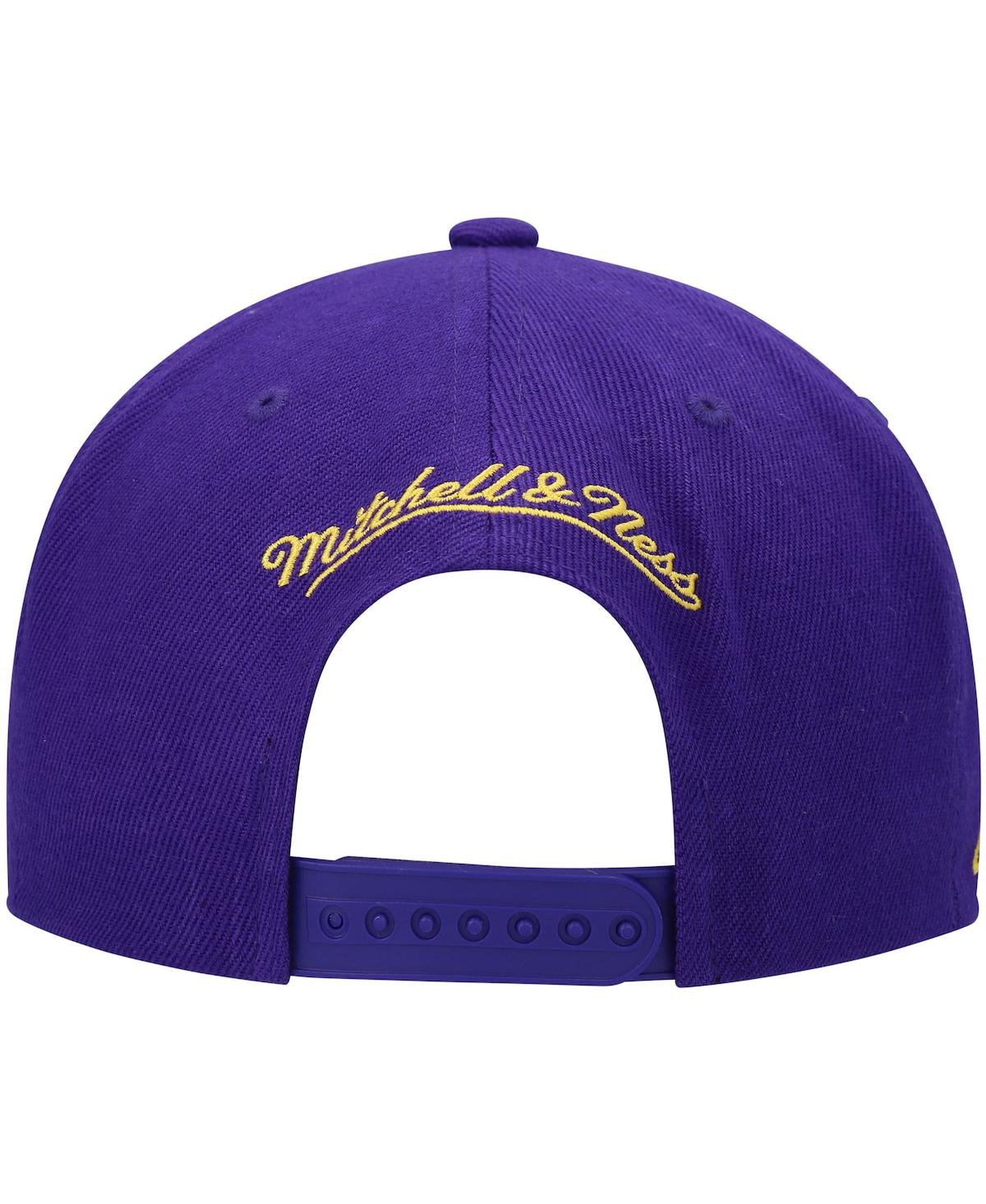 Mitchell & Ness Men's  Purple Los Angeles Lakers Hardwood Classics Snapback Hat In Purple