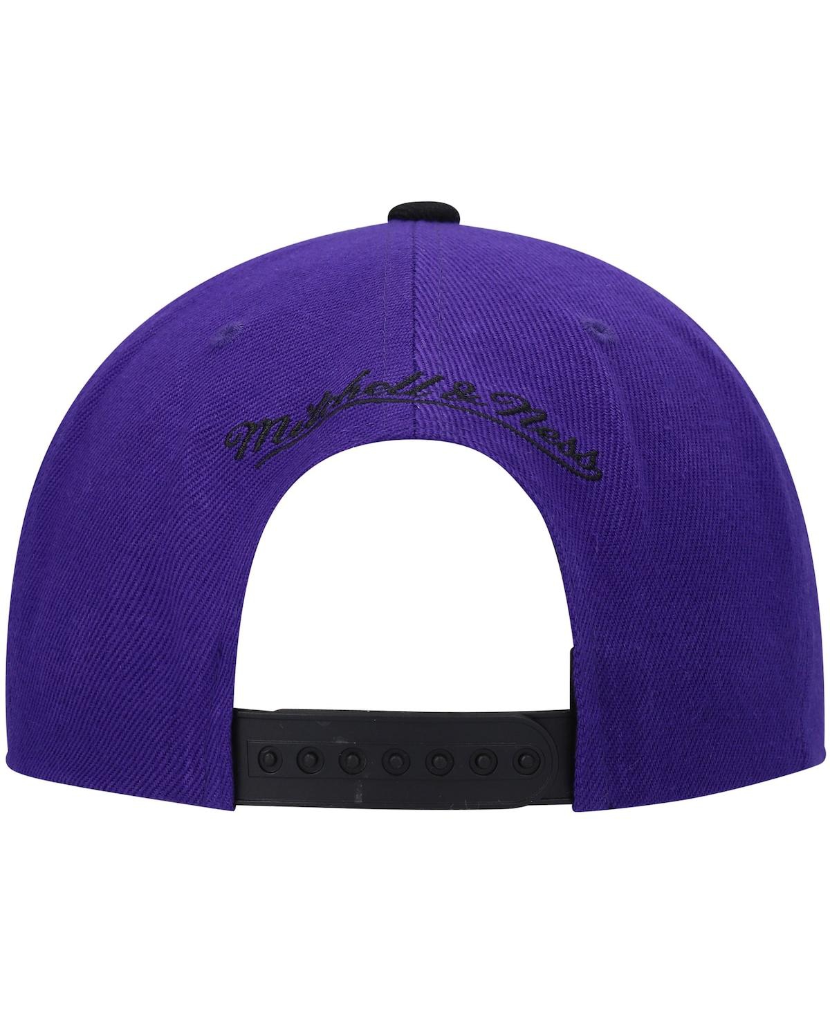 Mitchell & Ness Men's  Purple And Black Sacramento Kings Hardwood Classics Snapback Hat In Purple,black