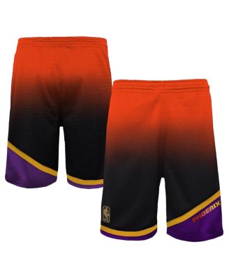 Big Boys Orange, Black Phoenix Suns 1996/97 Hardwood Classics Fadeaway Reload 3.0 Swingman Shorts