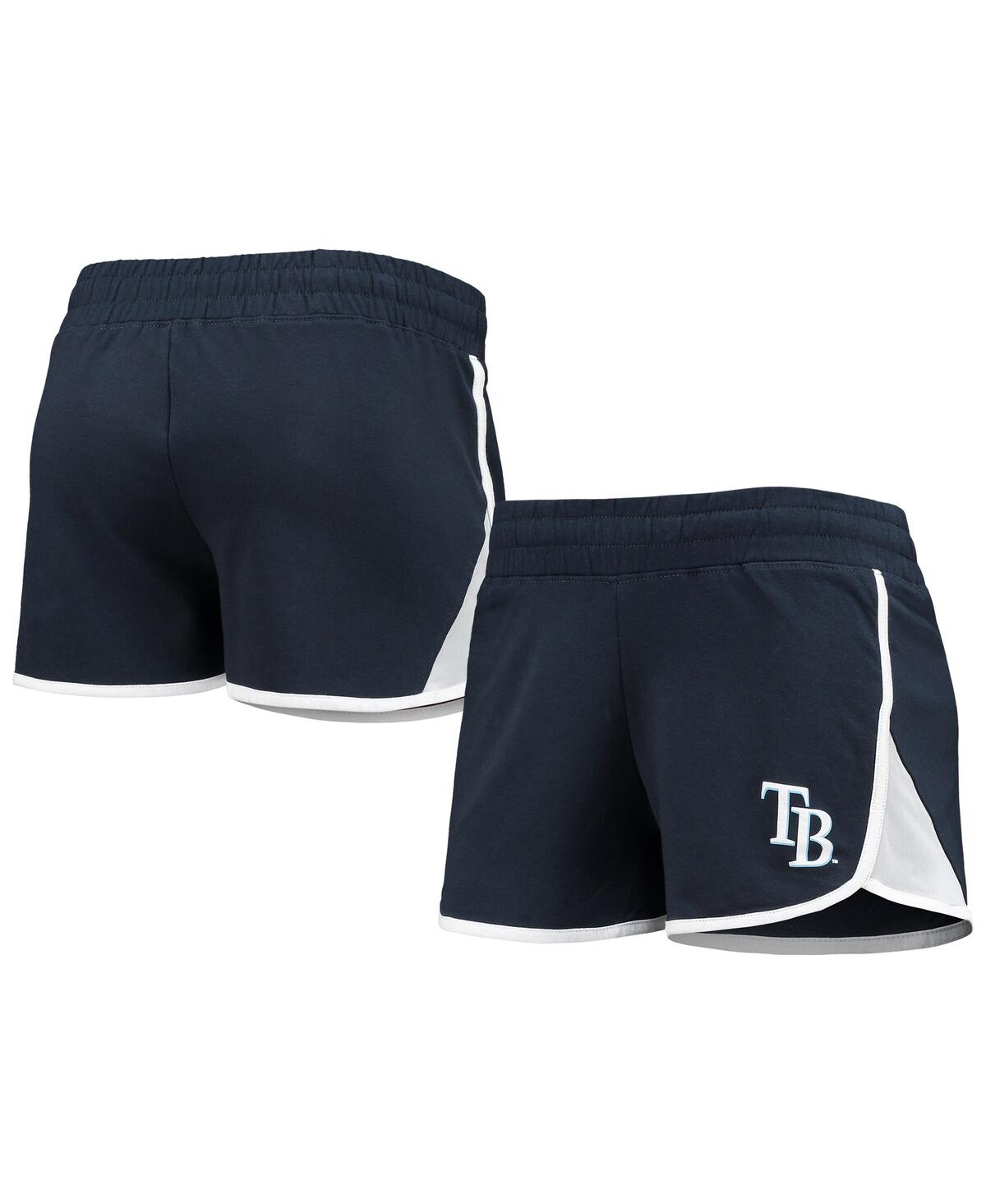 Women's New EraTampa Bay Rays Stretch French Terry Shorts - Navy