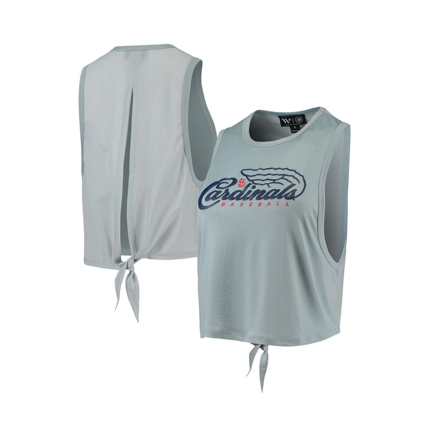Женский топ The Wild Collective Light Blue St. Louis Cardinals Open Back Twist-Tie — фото 1