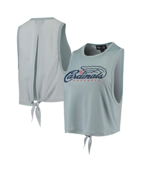 Женский топ The Wild Collective Light Blue St. Louis Cardinals Open Back Twist-Tie