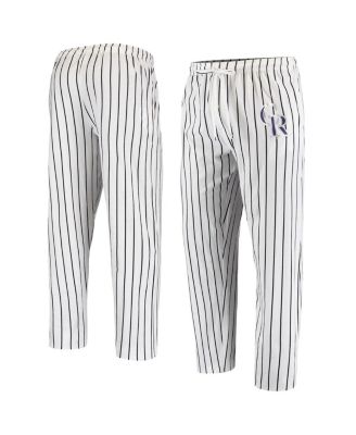 Men's White Colorado Rockies Vigor Pinstripe Pants