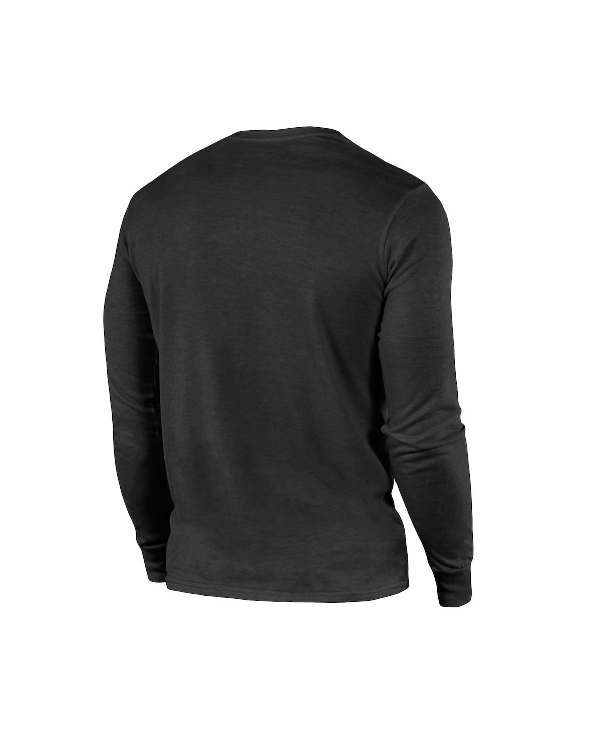 Majestic Threads Black Brooklyn Nets City And State Tri-blend Long Sleeve T-shirt In Black