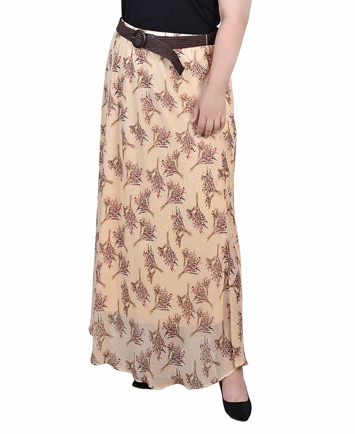Ny Collection Plus Size Chiffon Maxi Skirt