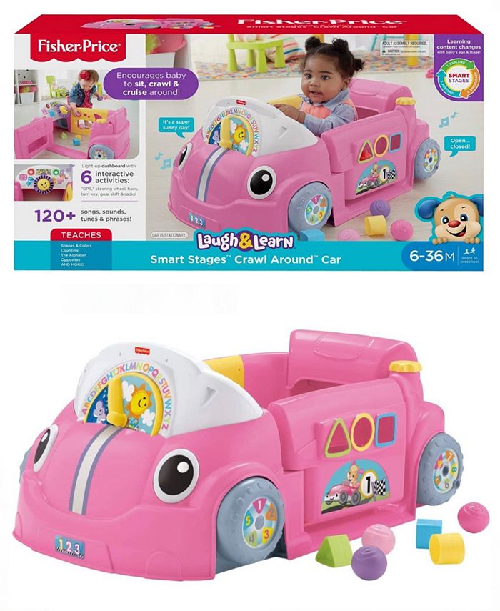 Buy Fisher-Price Laugh & Learn Baby Activity Center, Crawl Around Car,  Interactive Playset with Smart Stages for Infants & Toddlers, Pink (  Exclusive) Online at desertcartSeychelles