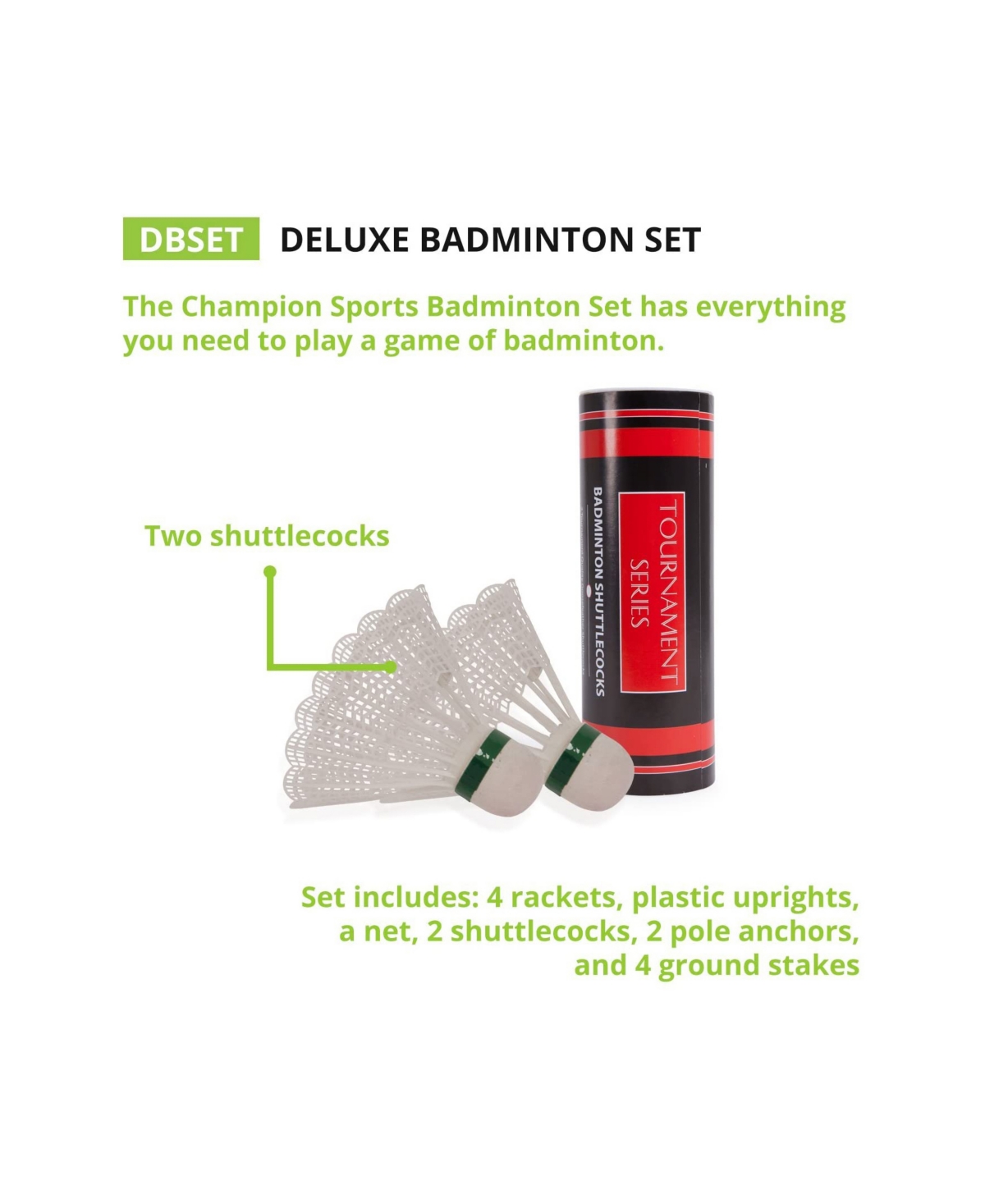 Shop Champion Sports Deluxe Badminton Set, 14 Piece In Multi