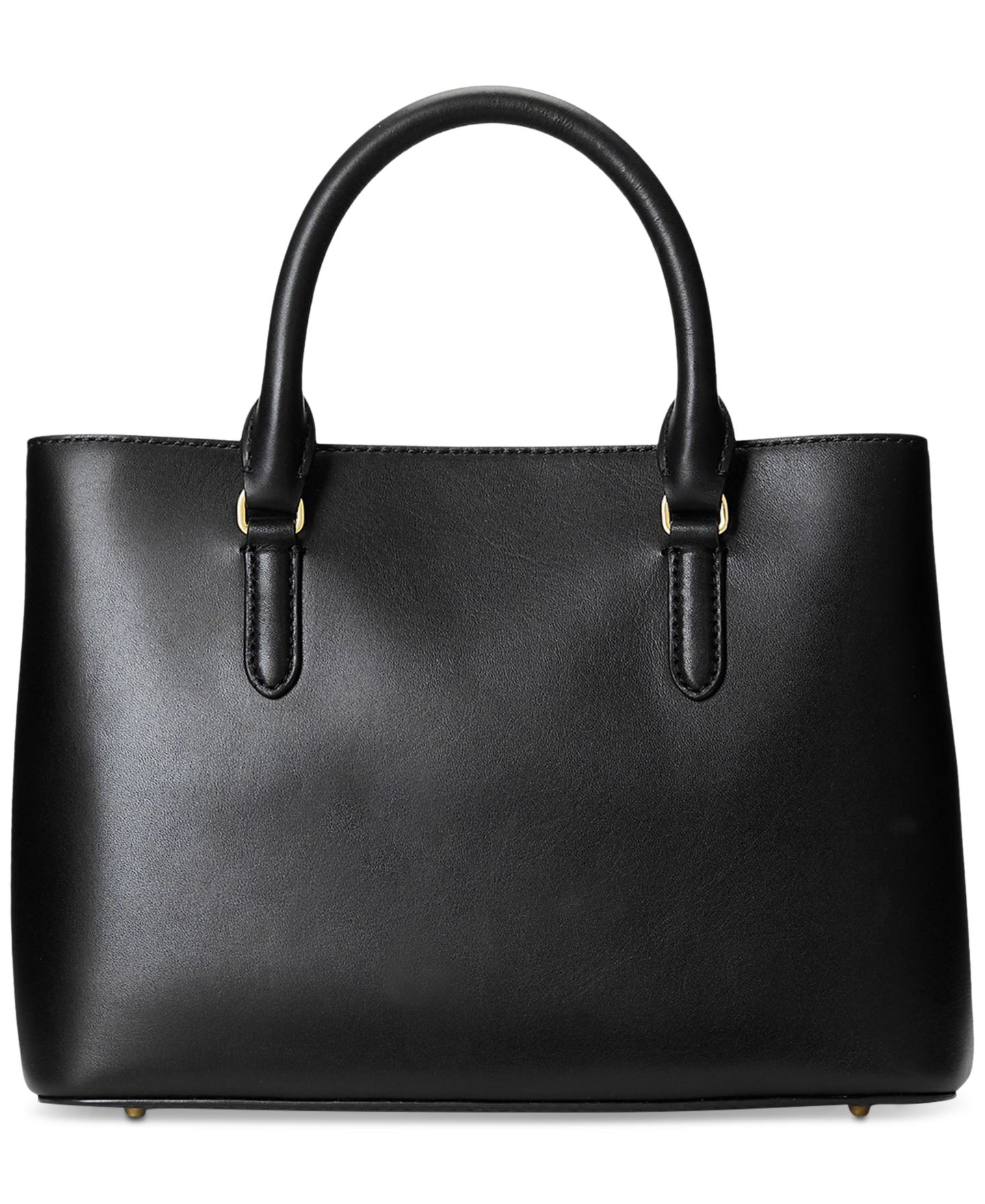 Женская сумка Lauren Ralph Lauren Leather Small Marcy 26 Satchel, цвет: Чёрный — фото 3