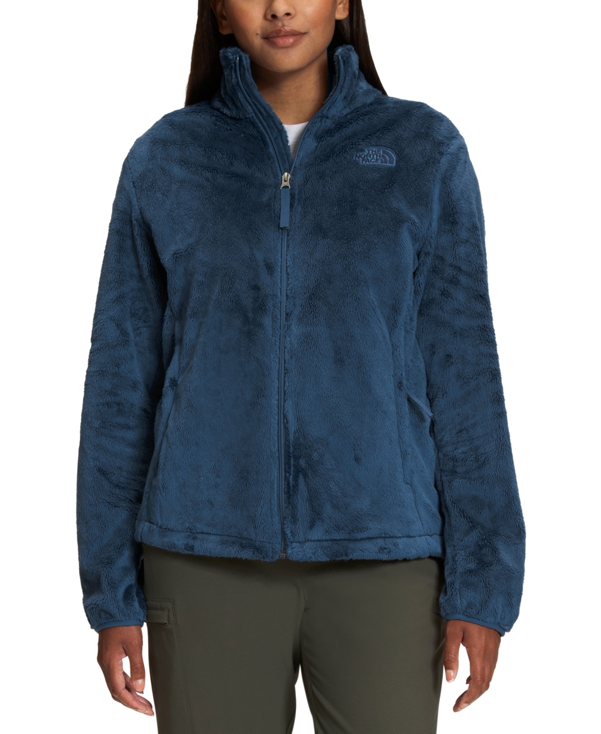 The North Face Plus Size Osito Fleece Zip-front Jacket In Shady Blue