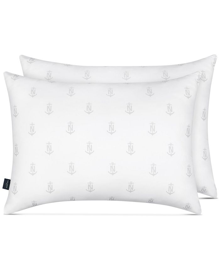 Nautica True Comfort All Position Standard/Queen Pillows, Set of 2 - White