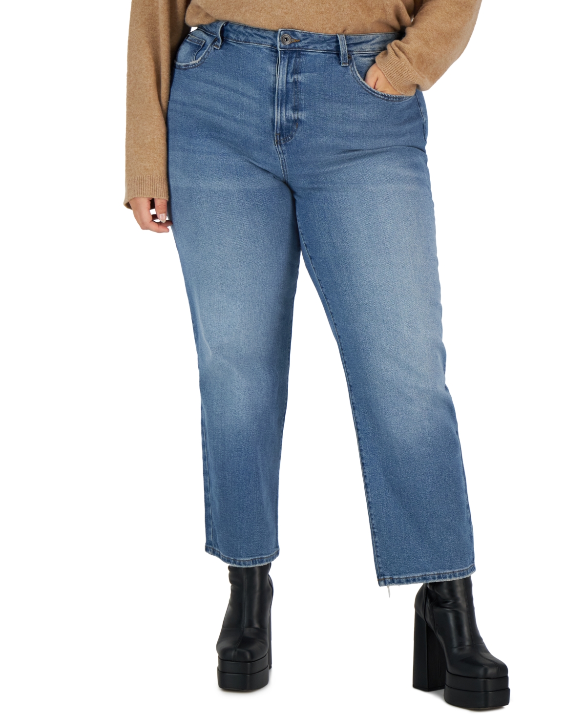 Trendy Plus Size Straight-Leg Jeans - Tordino