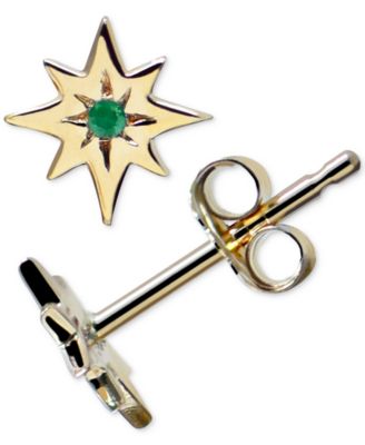 Jac + Jo by Anzie - Emerald Starburst Stud Earrings in 14k Gold (Also in Sleeping Beauty Turquoise)