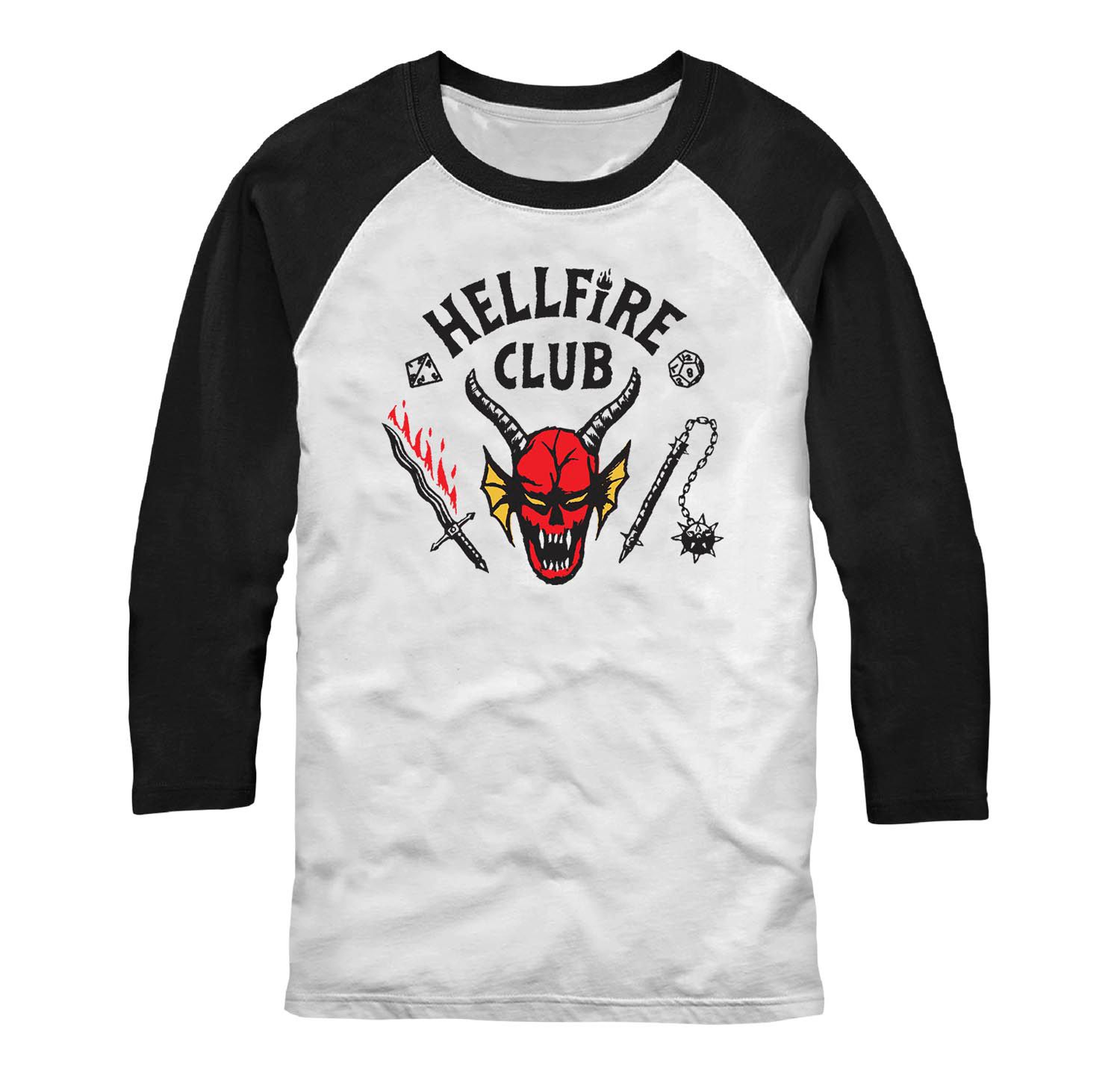 Men's Stranger Things Men's Hellfire Club Raglan T-Shirt