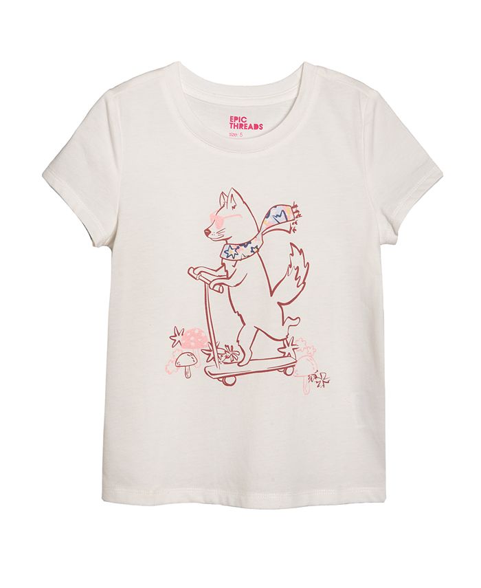 Epic Threads Little Girls Scooter Graphic T-shirt, Created For Macy's ...