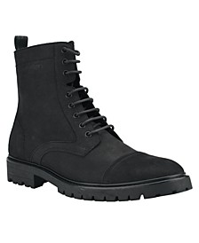 Men's Lorenzo Lace Up Round Toe Boots with a Leather Upper