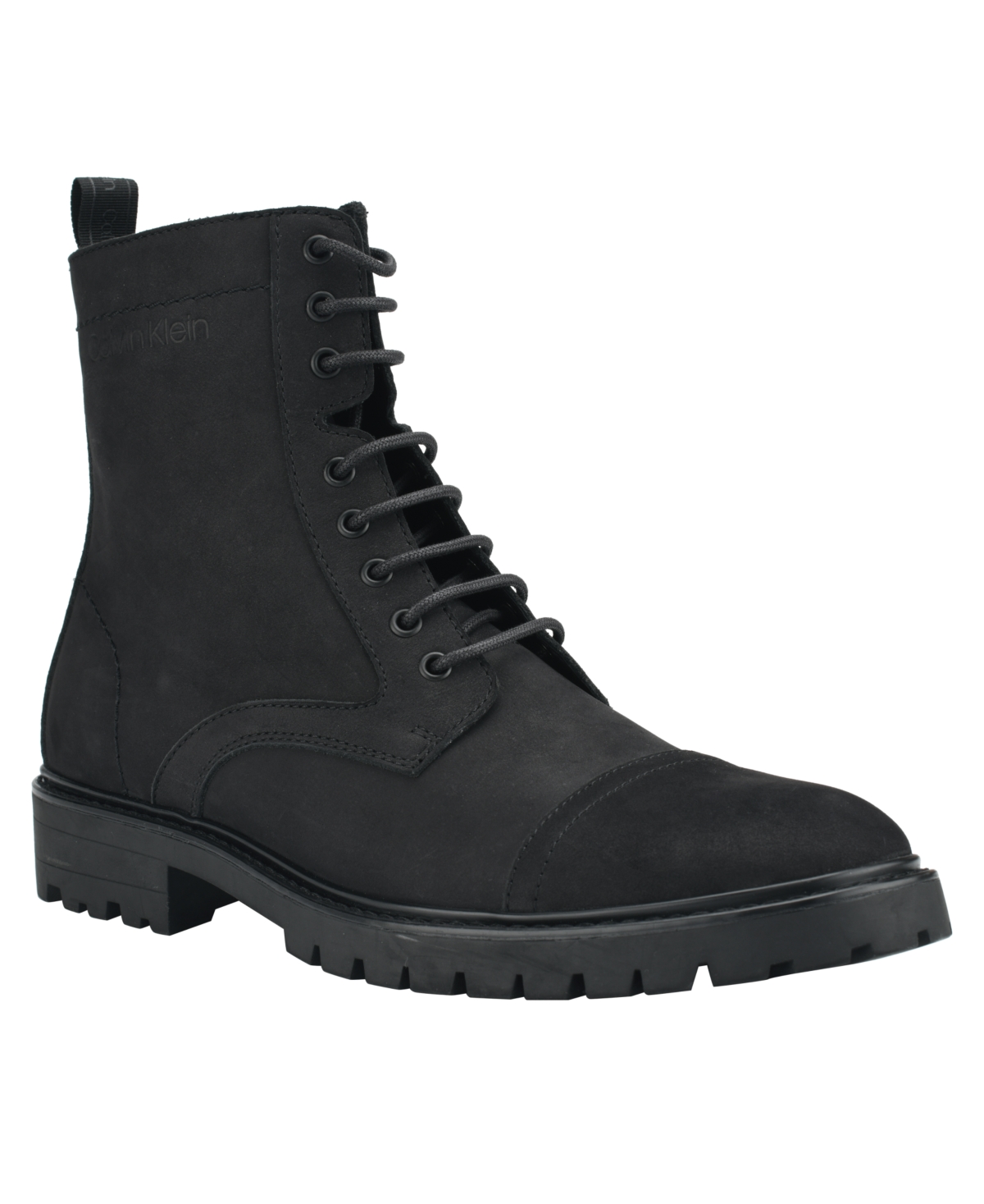 UPC 196496569012 product image for Calvin Klein Men's Lorenzo Lace Up Boots with a Leather Upper Men's Shoes | upcitemdb.com