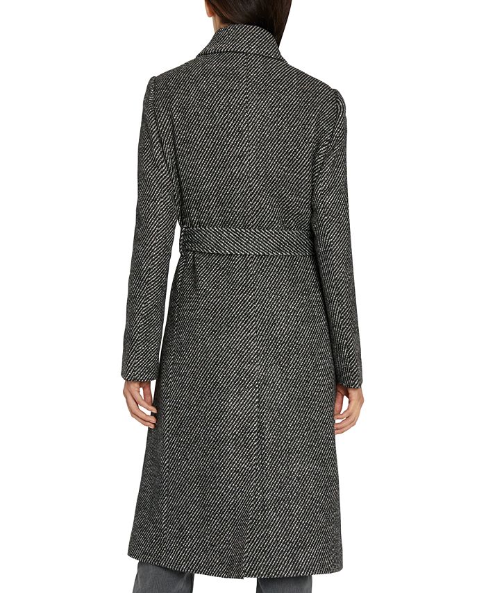 Sam Edelman Women's Belted Tweed Wrap Coat - Macy's