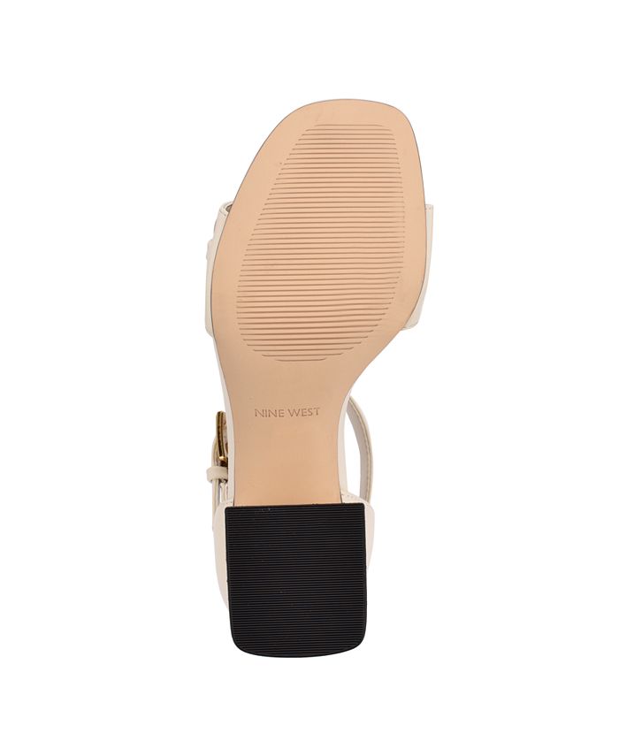 Nine West Women's Jerri Heeled Sandal - Adjustable Ankle Strap With Gold Chain - View #2