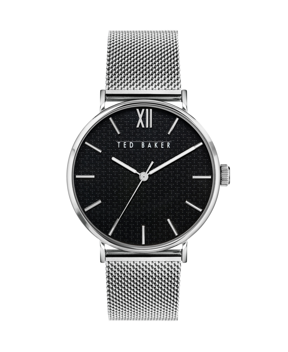 Men's Phylipa Silver-Tone Stainless Steel Mesh Watch 43mm - Silver-Tone