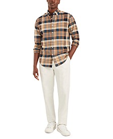 Plaid Long Sleeve shirt, Long Sleeve Polo and Varsity Chino Pants