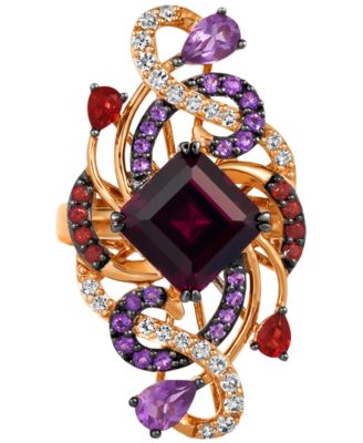 Crazy Collection&reg; Multi-Gemstone Swirling Statement Ring (8-1/4 ct. t.w.) in 14k Rose Gold