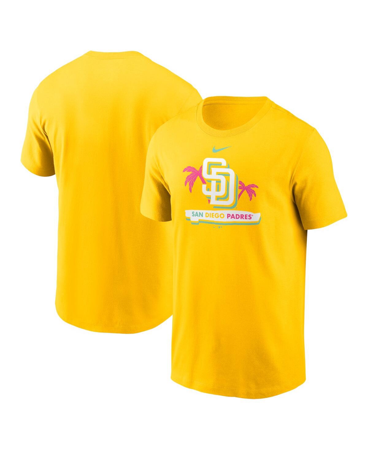 Shop Nike Men's  Yellow San Diego Padres City Connect Graphic T-shirt In Gold