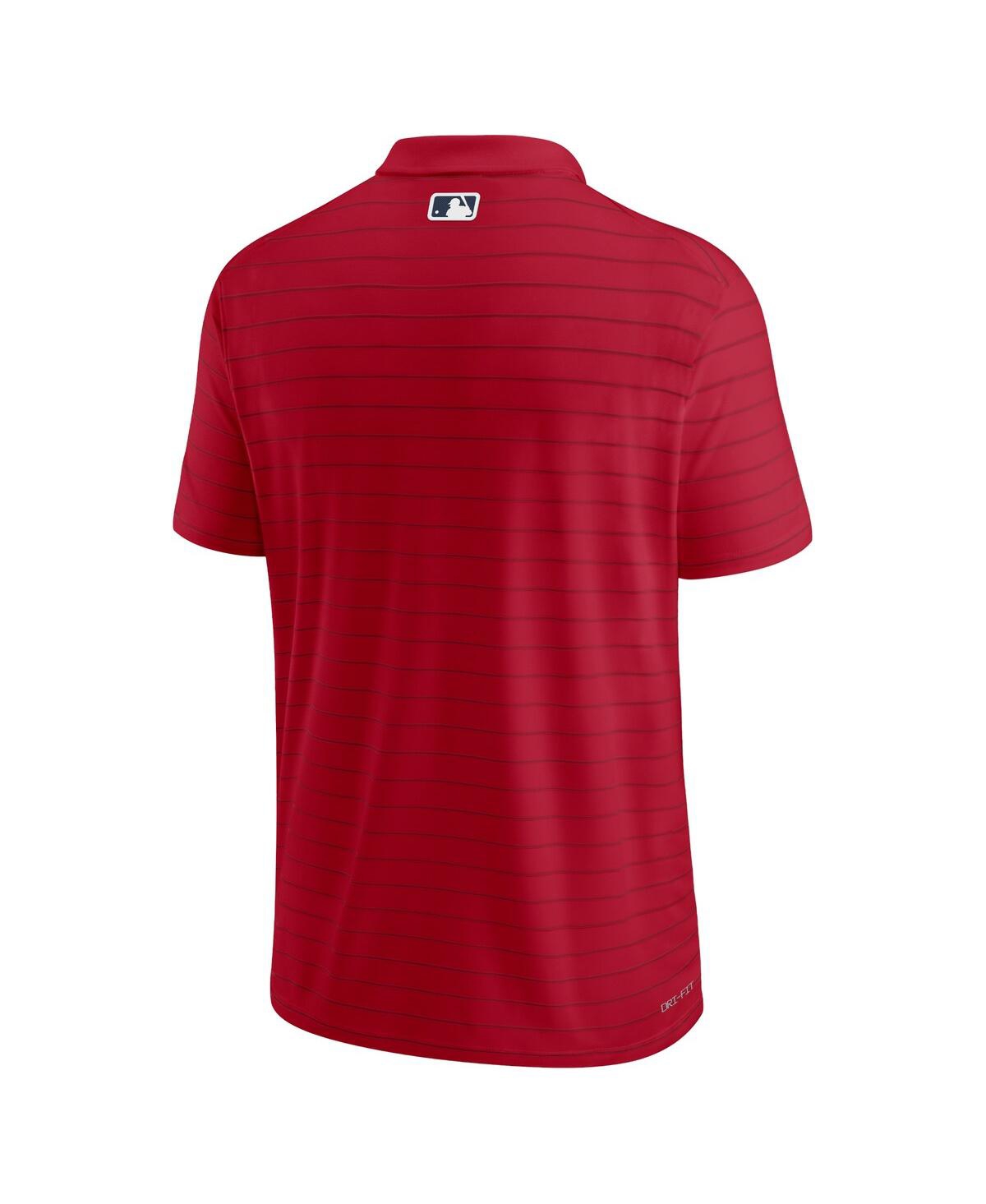 Shop Nike Men's  Red Los Angeles Angels City Connect Striped Performance Polo Shirt