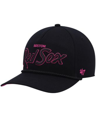 '47 Brand Men's Black Boston Red Sox Hitch Orchid Undervisor Snapback Hat