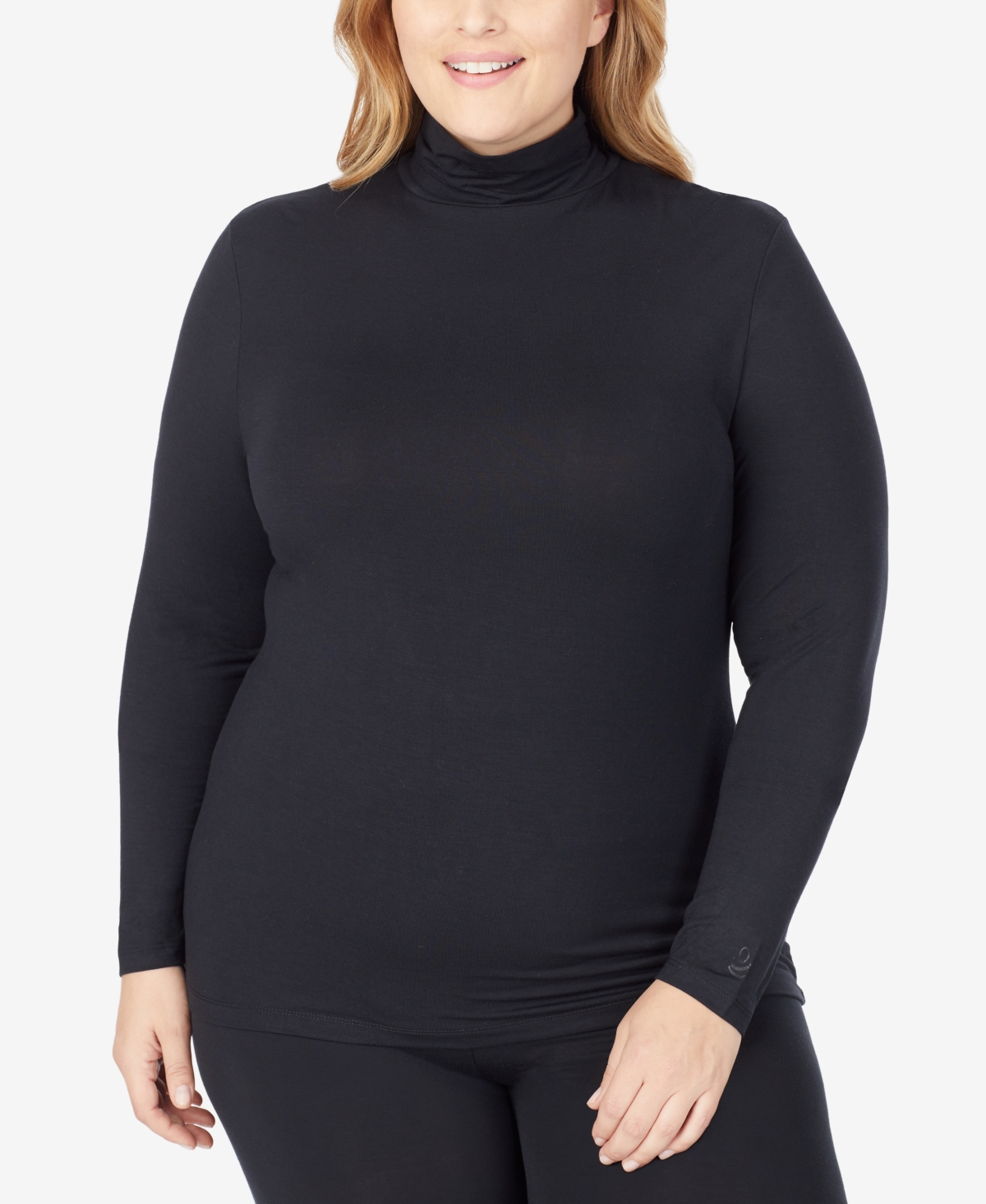 Plus Size Softwear with Stretch Turtleneck - Charcoal