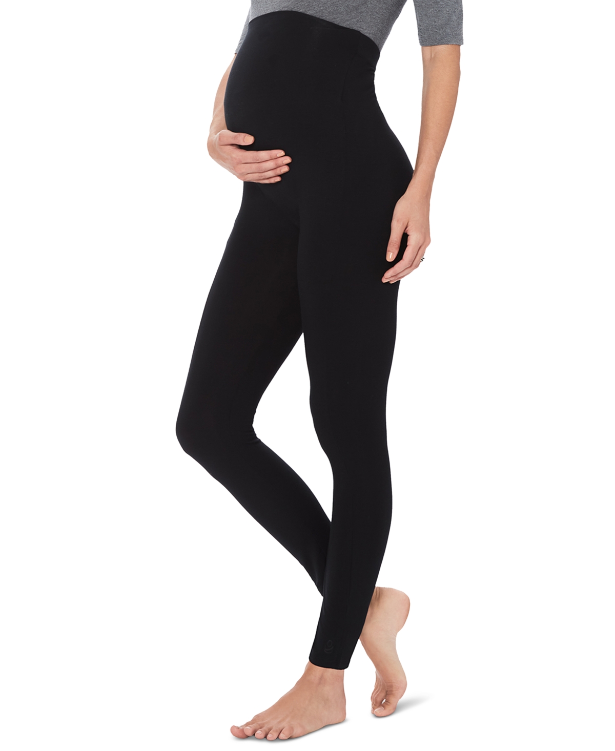 Shop Cuddl Duds Women's Softwear With Stretch Maternity Leggings In Black