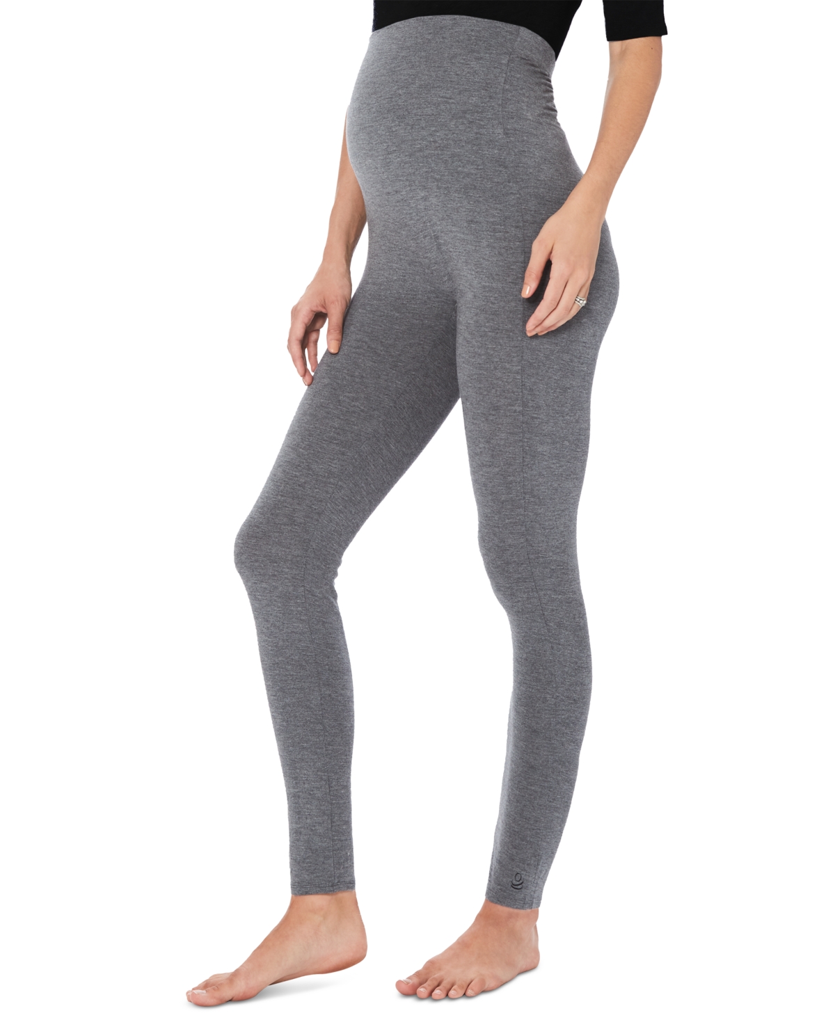 Shop Cuddl Duds Women's Softwear With Stretch Maternity Leggings In Charcoal