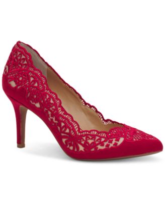 macys red pumps