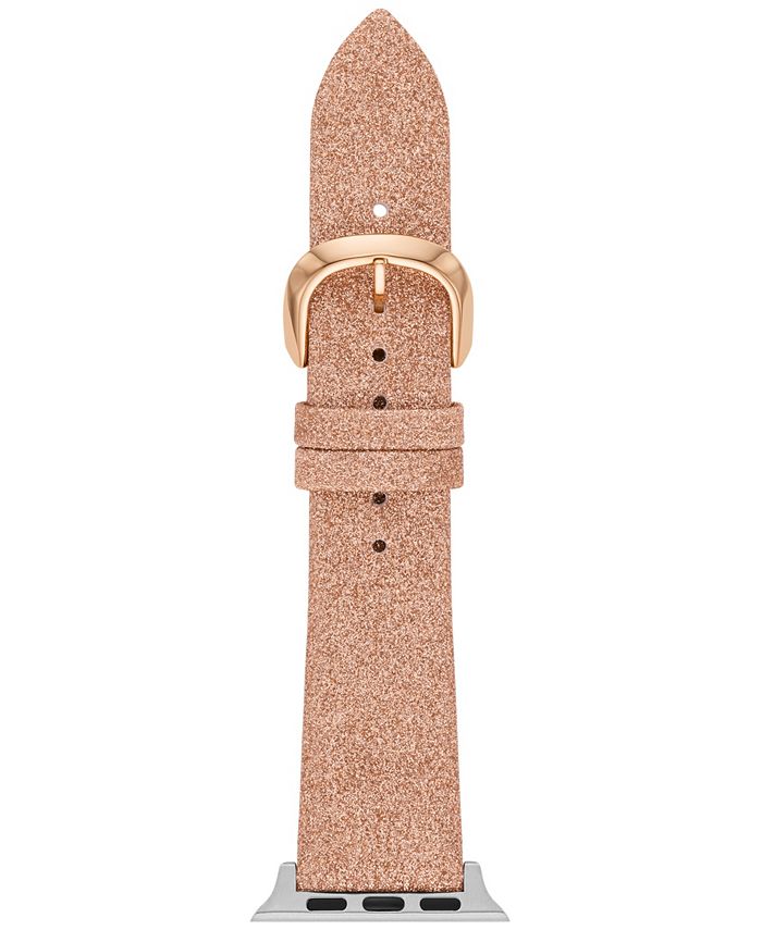 kate spade new york Women s Rose Gold Tone Glitter Leather Band