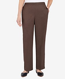 Women's Sorrento Pull-On Heather Microfiber Twill Short Length Pants