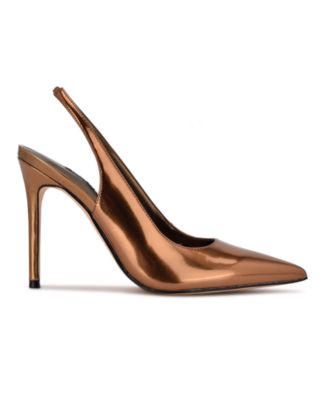 Women's Feather Slingback Stiletto Pumps 