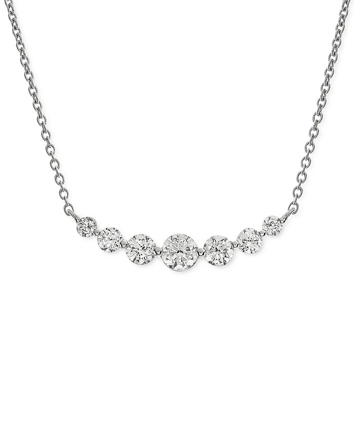 Macy's diamond bar necklace online