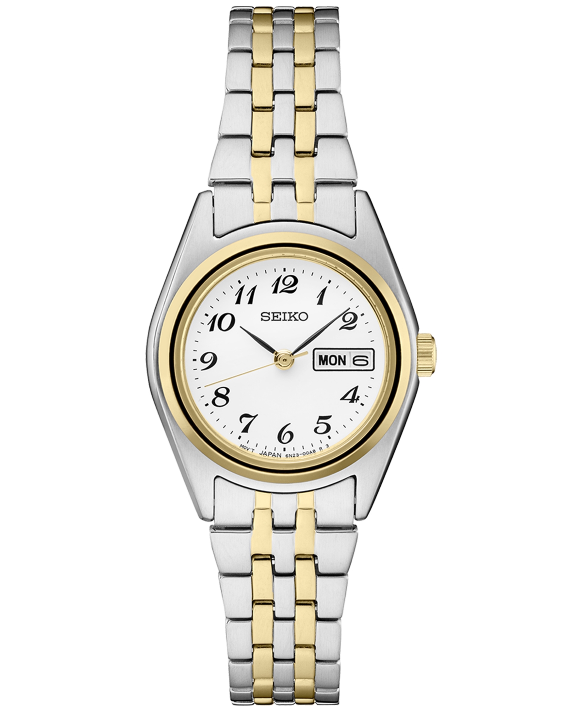 Women's Analog Essentials Two-Tone Stainless Steel Bracelet Watch 25mm - White