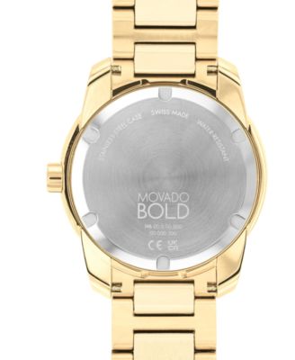 Men's Swiss Bold Verso Gold Ion-Plated Steel Bracelet Watch 42mm