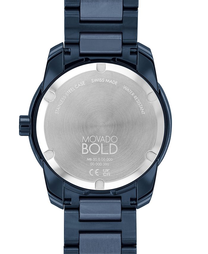 Movado Men's Bold verso Watch Designer Luxury Blue Silver main image 1