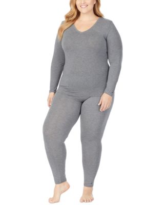 Plus Size Softwear with Stretch V-Neck Top 