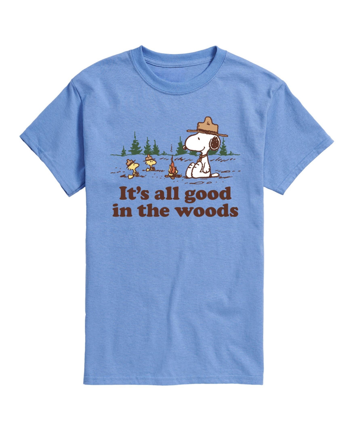 Airwaves Men's Peanuts All Good In The Woods T-shirt In Blue