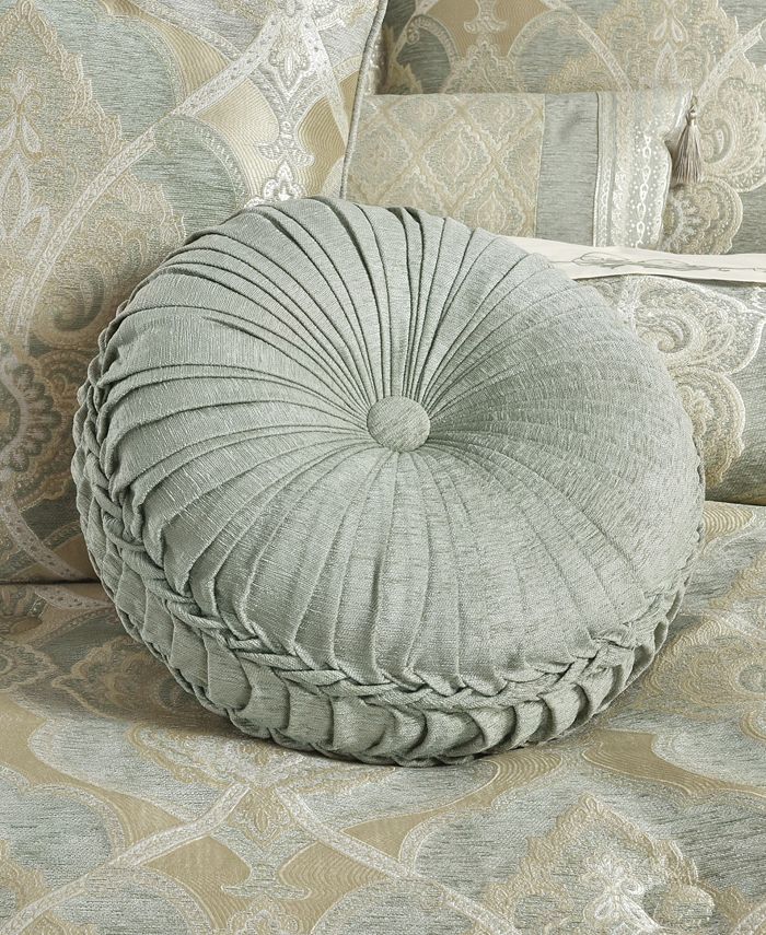 J Queen New York Sovana Tufted Decorative Pillow, 15" Round Macy's