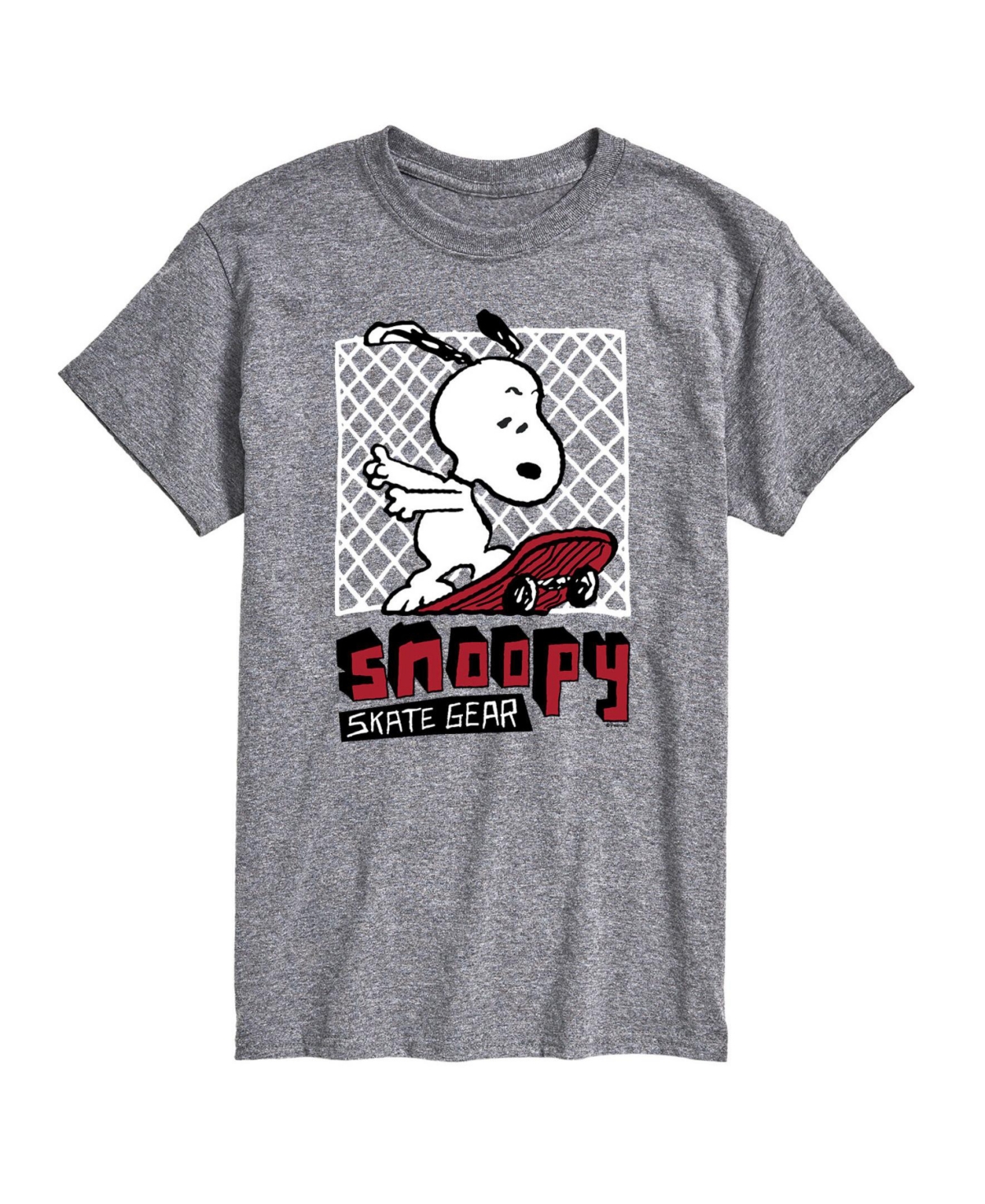 Airwaves Men's Peanuts Skate Gear T-shirt In Gray