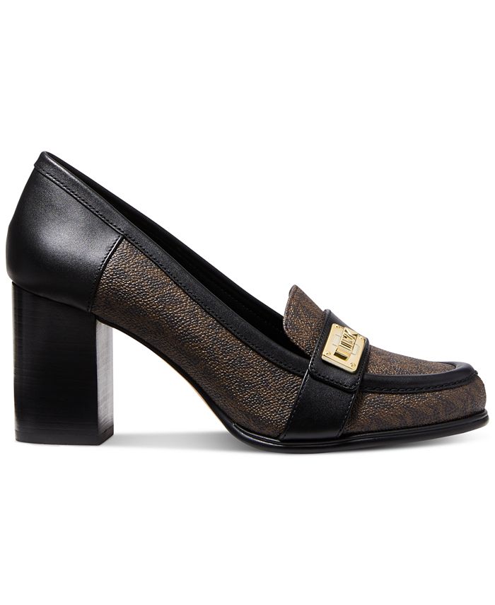 michael kors block heel loafer